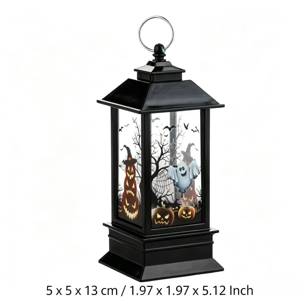 Lanterna LED Mini Retrô Luz Noturna, Tema Halloween