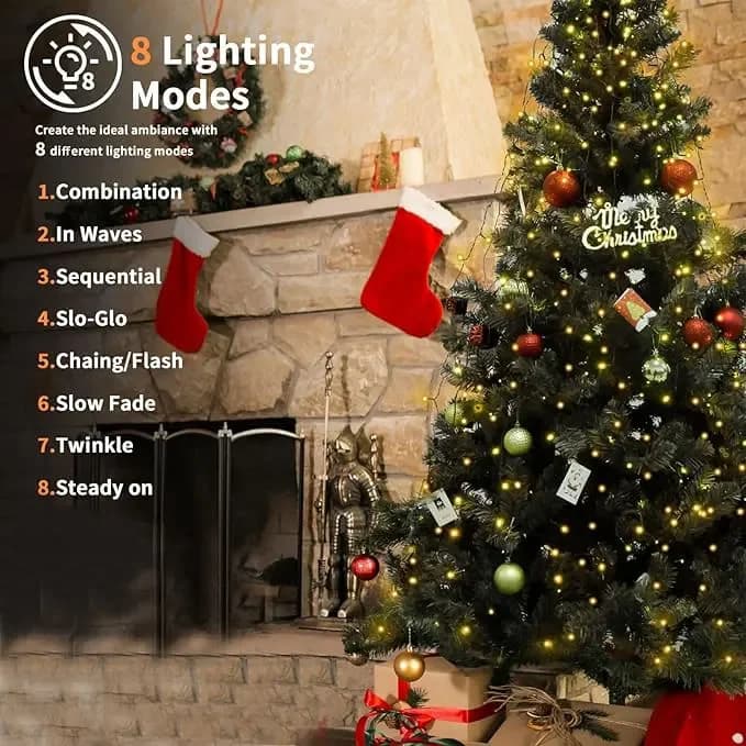 Ponta de Árvore de Natal LED em Anel, 1,5m-3m
