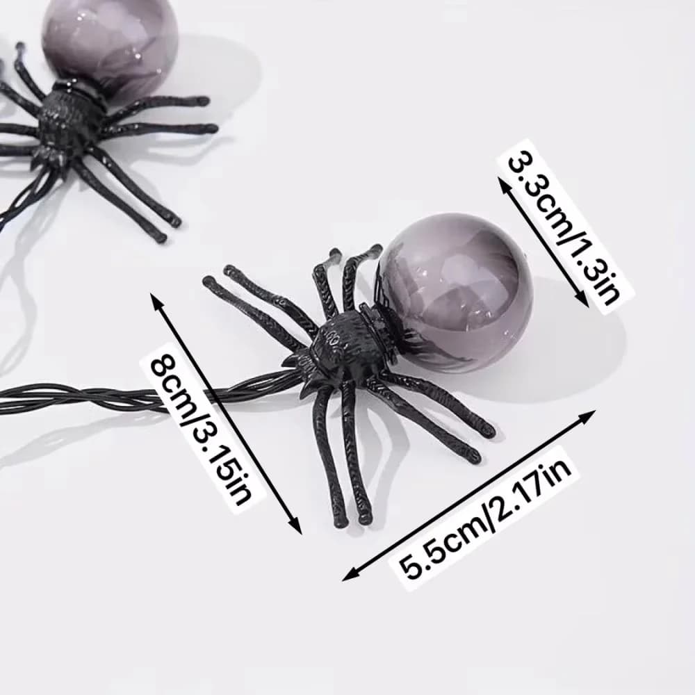 Luzes de Cordão LED Globo Aranha Roxa, A Bateria