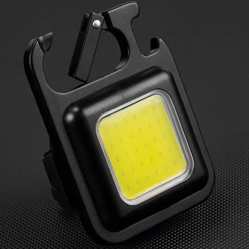 Luz de Trabalho Mini COB LED com Chaveiro, Recarregável via Type-C