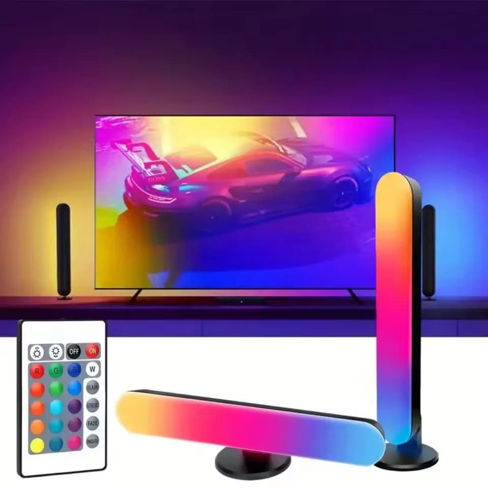 Barra de Luz RGB Recarregável via USB com Sincronização de Ritmo Musical