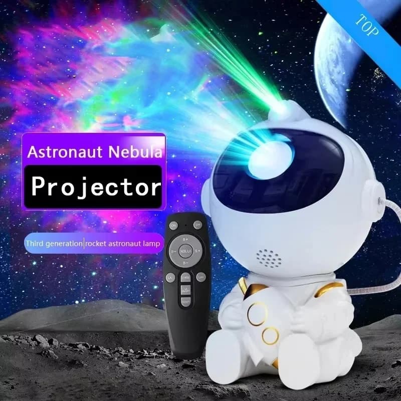 Projetor Espacial Astronauta LED Luz Noturna