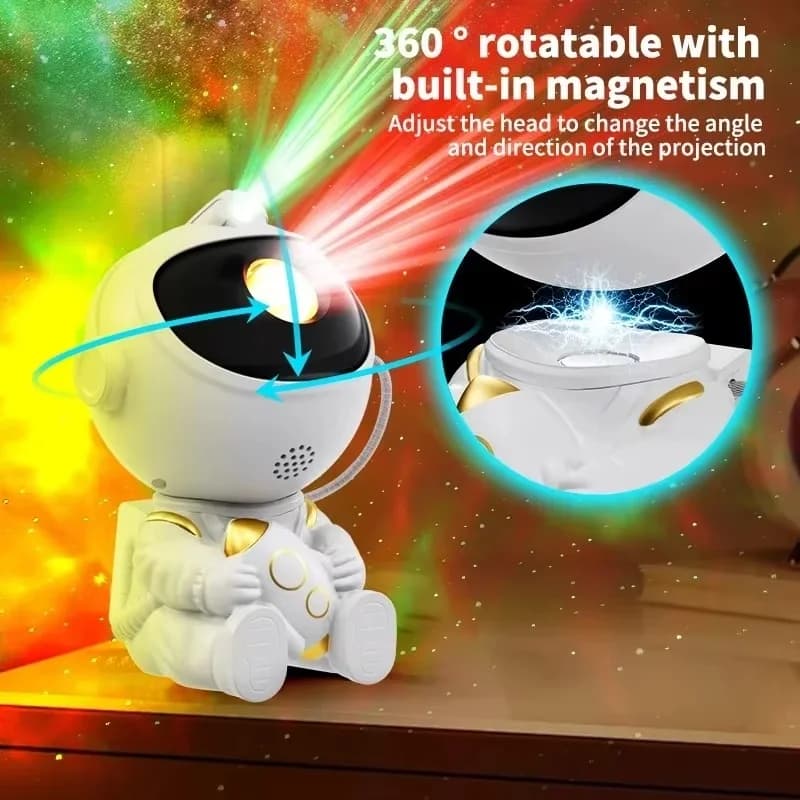 Projetor Espacial Astronauta LED Luz Noturna