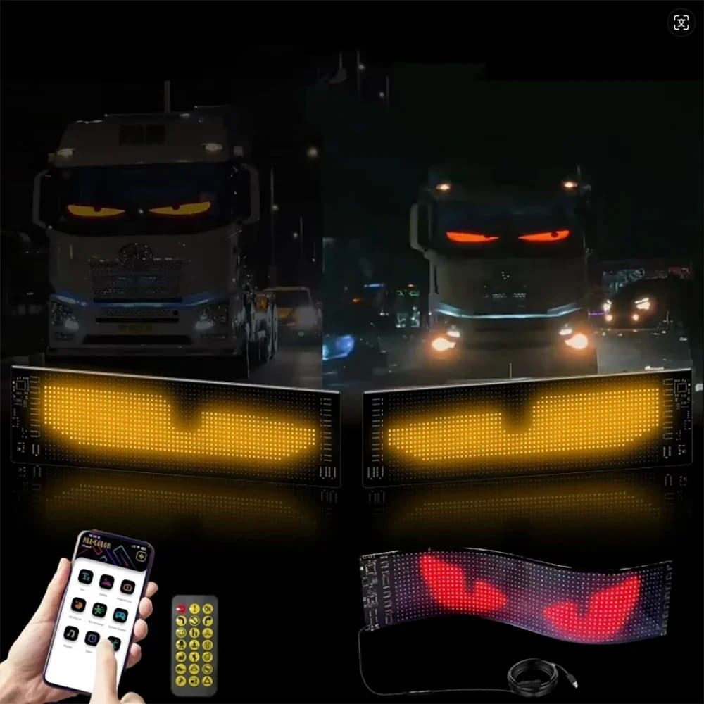 Painel de LED Matricial, Placa Programável com Controle via App Bluetooth