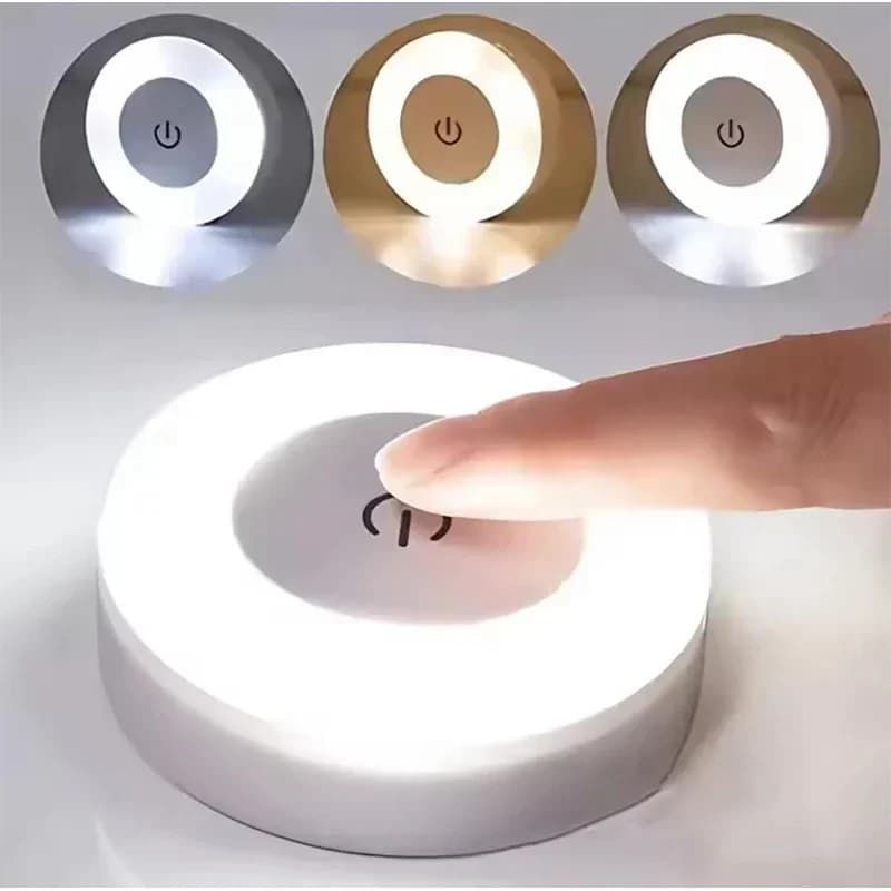 Luz Noturna LED Recarregável USB com Sensor de Toque Magnético